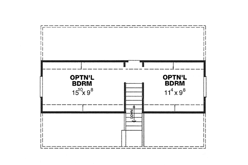 Home Plan - Floor Plan - Upper Floor for Traditional House Plan #472-317 - 2 bed, 1 bath