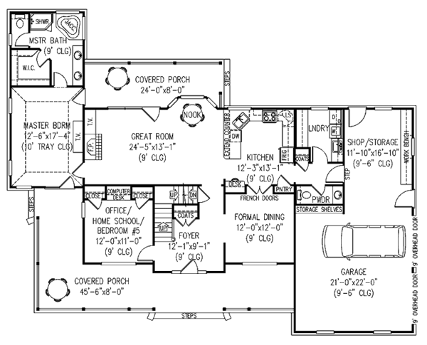 Architectural House Design - Victorian Floor Plan - Main Floor Plan #11-264