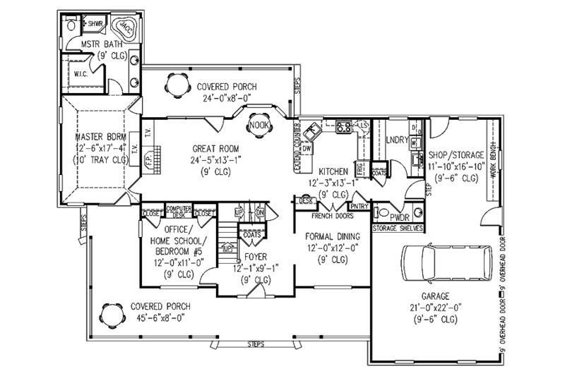 Home Plan - Floor Plan - Main Floor for Victorian House Plan #11-264 - 5 bed, 2.5 bath