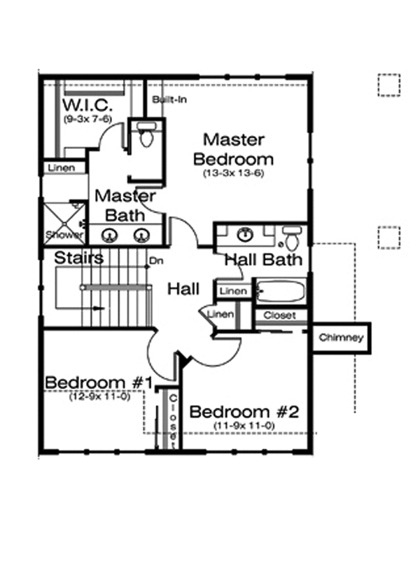Prairie Floor Plan - Upper Floor Plan #895-74