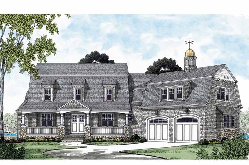 Home Plan - Exterior - Front Elevation 3 for Country House Plan #453-575 - 6 bed, 6.5 bath
