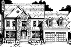 Architectural House Design - Colonial Exterior - Front Elevation Plan #953-29