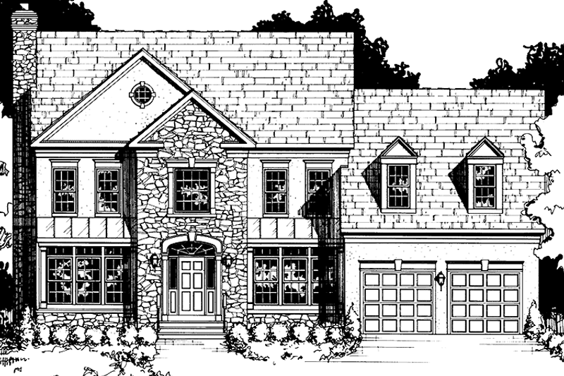 Dream House Plan - Colonial Exterior - Front Elevation Plan #953-29