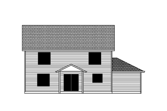 Exterior - Rear Elevation for Craftsman House Plan #943-29 - 3 bed, 2.5 bath