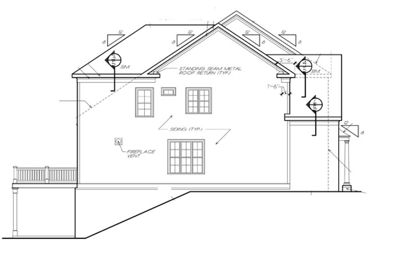 Home Plan - Exterior - Other Elevation 1 for Traditional House Plan #927-537 - 4 bed, 3 bath