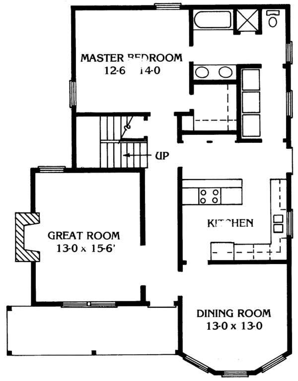 Dream House Plan - Victorian Floor Plan - Main Floor Plan #1014-4
