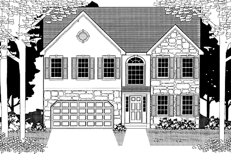 Home Plan - Colonial Exterior - Front Elevation Plan #1053-29