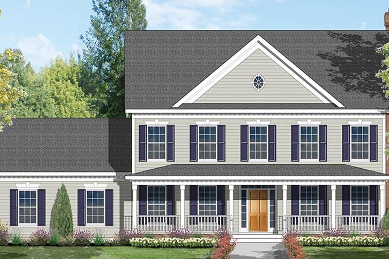 Dream House Plan - Exterior - Front Elevation 4 for Colonial House Plan #1053-69 - 4 bed, 3.5 bath