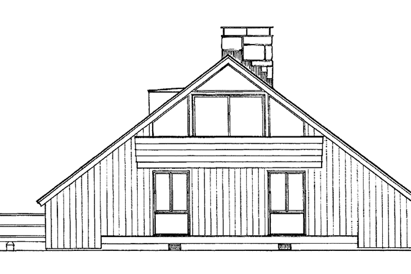 Dream House Plan - Exterior - Rear Elevation for Contemporary House Plan #72-532 - 4 bed, 2 bath