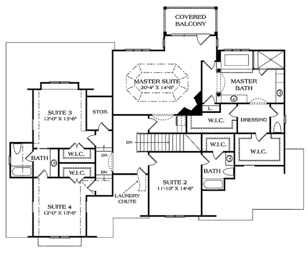 Home Plan - Country Floor Plan - Upper Floor Plan #453-448