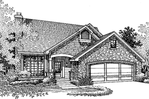 Architectural House Design - Exterior - Front Elevation for Craftsman House Plan #320-532 - 3 bed, 2.5 bath