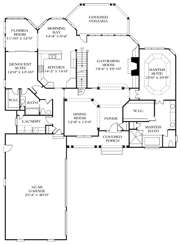 Home Plan - Traditional Floor Plan - Main Floor Plan #453-187