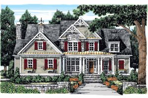 Country Exterior - Front Elevation Plan #927-854