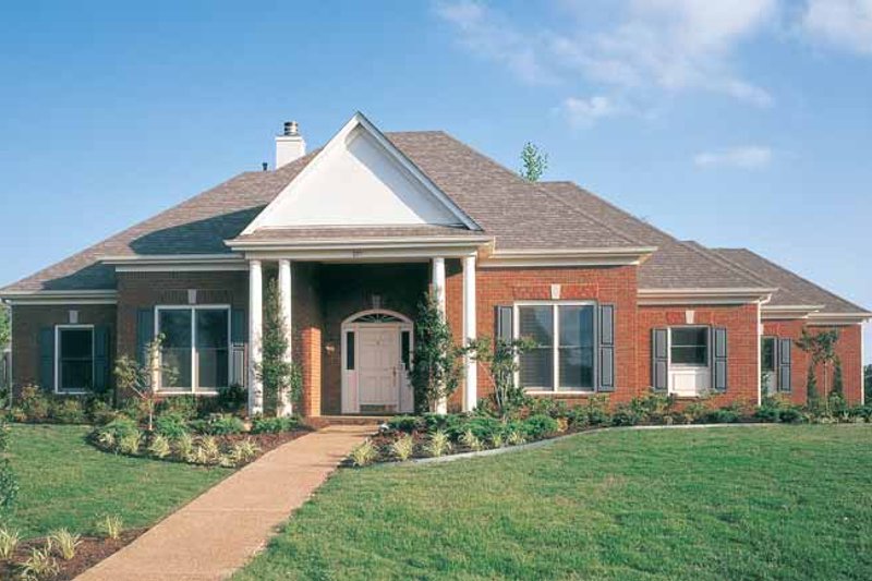 House Blueprint - Exterior - Front Elevation 4 for Colonial House Plan #952-13 - 3 bed, 2.5 bath