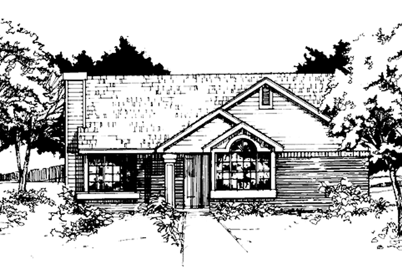 Architectural House Design - Ranch Exterior - Front Elevation Plan #320-727