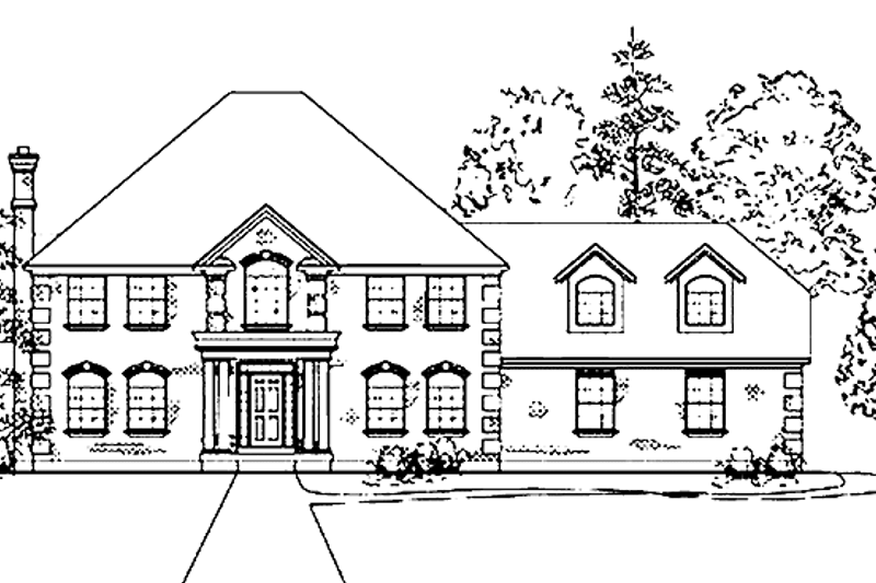 Dream House Plan - Colonial Exterior - Front Elevation Plan #945-43
