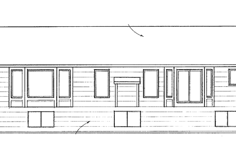 Home Plan - Exterior - Rear Elevation for Traditional House Plan #58-224 - 3 bed, 2 bath