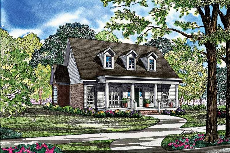 Dream House Plan - Classical Exterior - Front Elevation Plan #17-3002