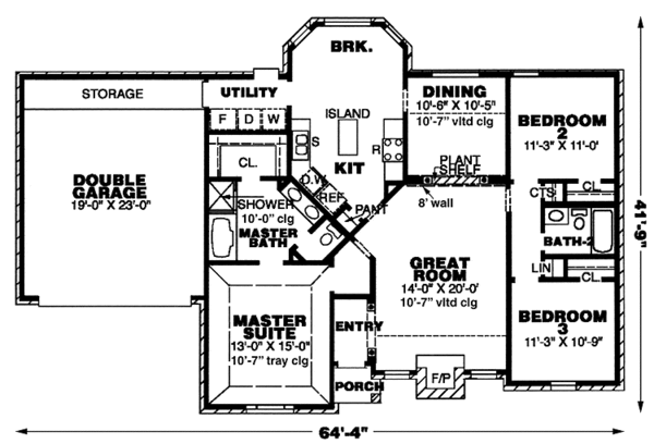House Plan Design - European Floor Plan - Main Floor Plan #34-253