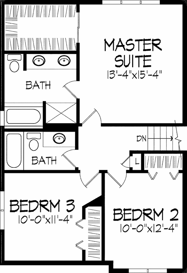 Home Plan - European Floor Plan - Upper Floor Plan #51-863