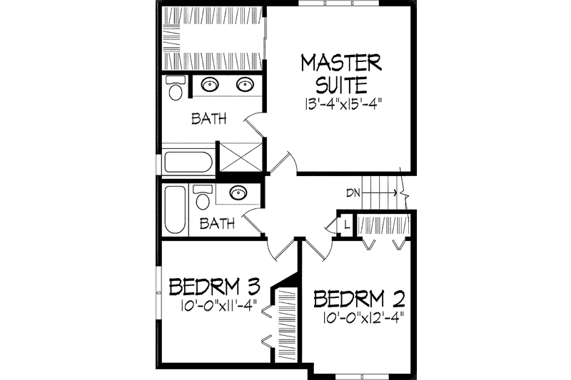 Home Plan - Floor Plan - Upper Floor for European House Plan #51-863 - 4 bed, 3.5 bath