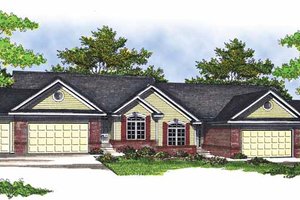 Ranch Exterior - Front Elevation Plan #70-1406