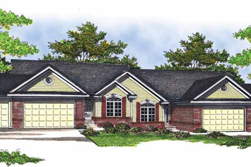 House Blueprint - Ranch Exterior - Front Elevation Plan #70-1406