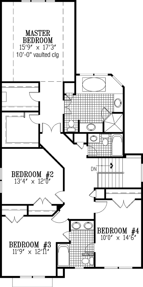 Architectural House Design - Country Floor Plan - Upper Floor Plan #953-100