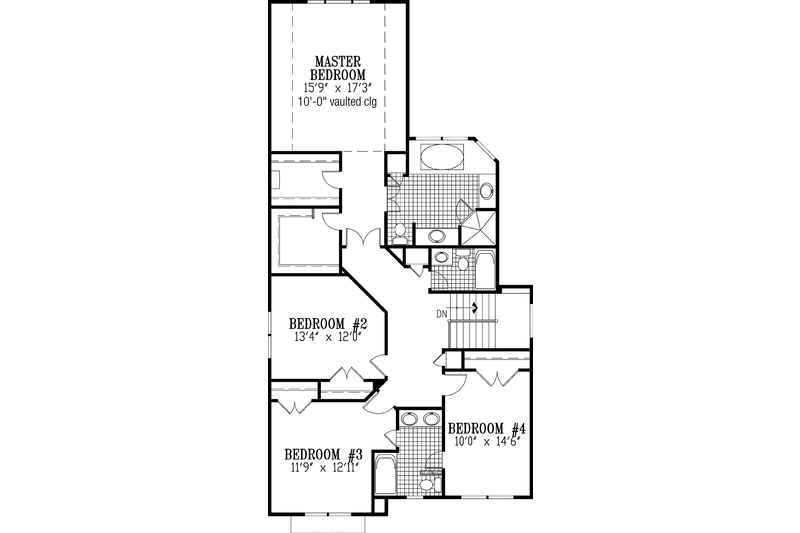 House Design - Floor Plan - Upper Floor for Country House Plan #953-100 - 4 bed, 3.5 bath