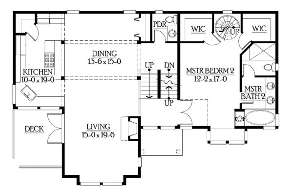 House Plan Design - Craftsman Floor Plan - Main Floor Plan #132-276