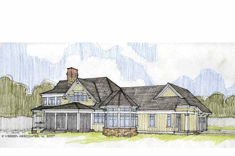 Home Plan - Exterior - Rear Elevation for Craftsman House Plan #928-184 - 4 bed, 3.5 bath