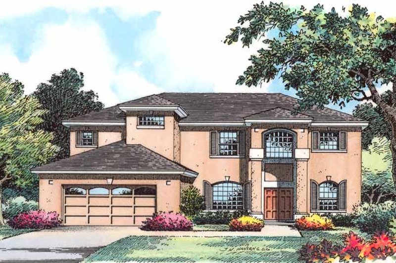 Architectural House Design - Country Exterior - Front Elevation Plan #1015-52