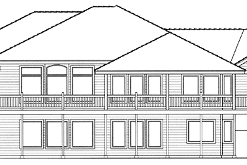 Home Plan - Exterior - Rear Elevation for Traditional House Plan #1037-30 - 3 bed, 2 bath