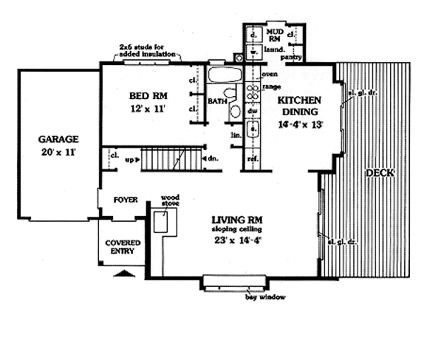 Dream House Plan - Contemporary Floor Plan - Main Floor Plan #456-83