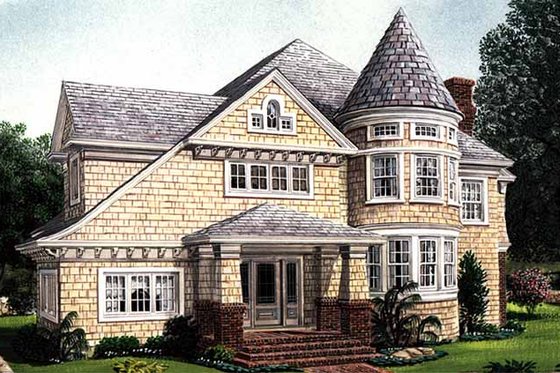 Exterior - Front Elevation 3 for Craftsman House Plan #410-3581 - 4 bed, 4.5 bath