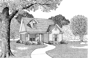 Country Exterior - Front Elevation Plan #17-2634