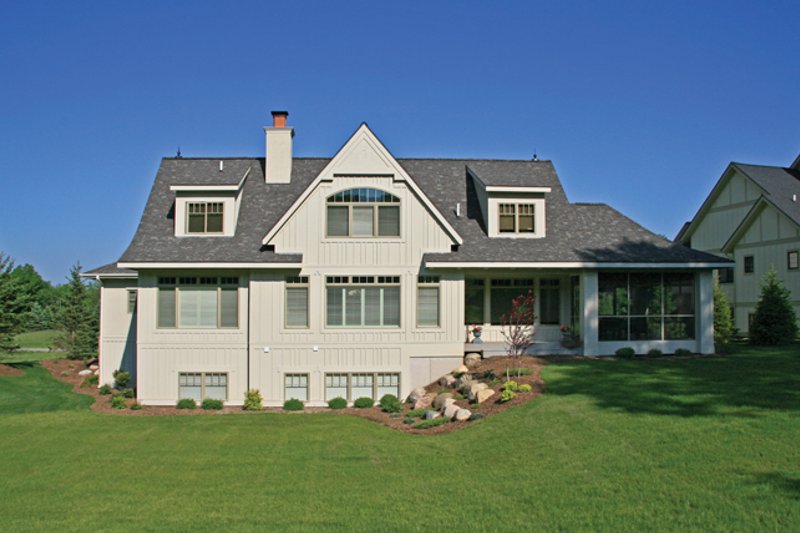Home Plan - Exterior - Rear Elevation for European House Plan #928-215 - 3 bed, 3.5 bath