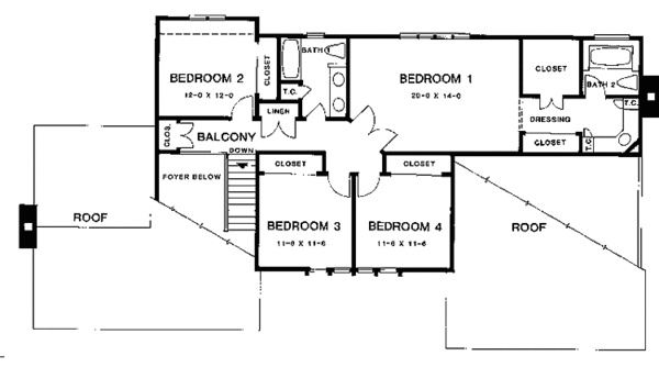 Home Plan - Contemporary Floor Plan - Upper Floor Plan #1001-146