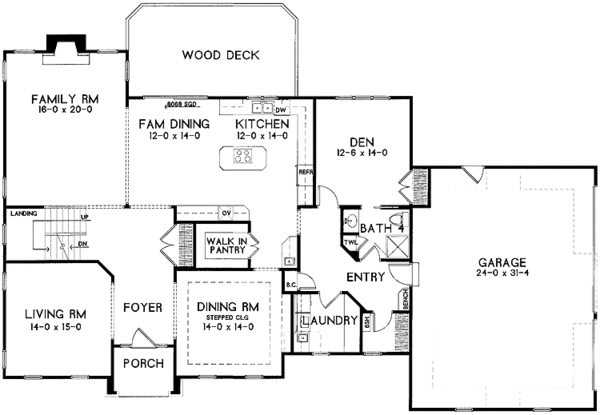Home Plan - Classical Floor Plan - Main Floor Plan #328-459