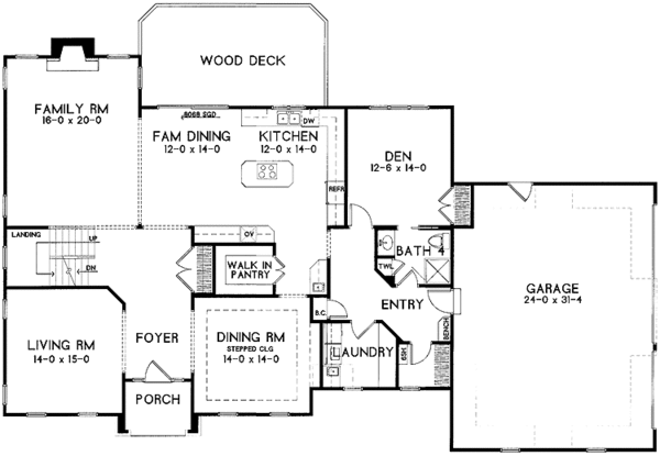 House Design - Classical Floor Plan - Main Floor Plan #328-459