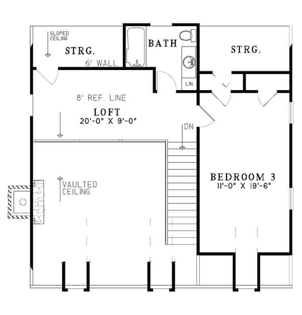 House Plan Design - Country Floor Plan - Upper Floor Plan #17-3298