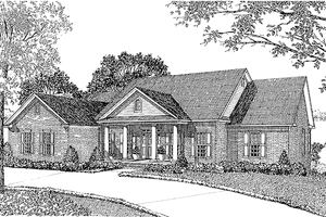 Colonial Exterior - Front Elevation Plan #17-2644