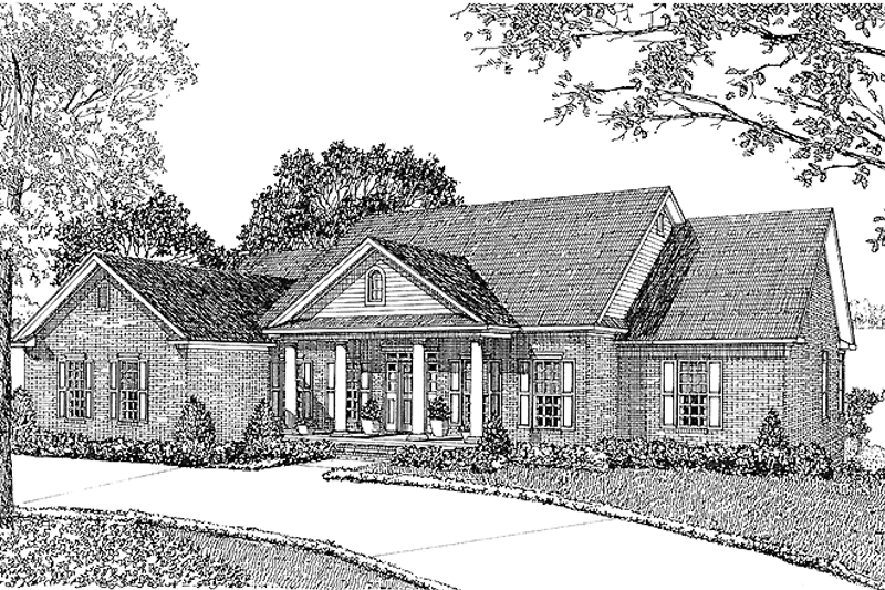 Architectural House Design - Colonial Exterior - Front Elevation Plan #17-2644