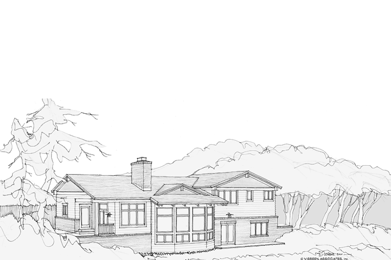 Dream House Plan - Exterior - Rear Elevation 1 for Craftsman House Plan #928-218 - 4 bed, 3 bath