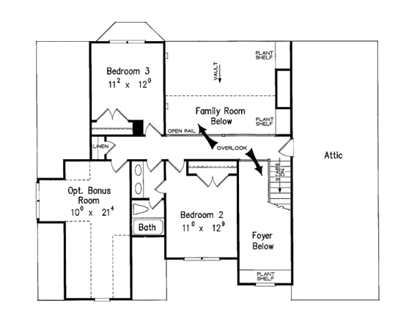 Home Plan - Country Floor Plan - Upper Floor Plan #927-507