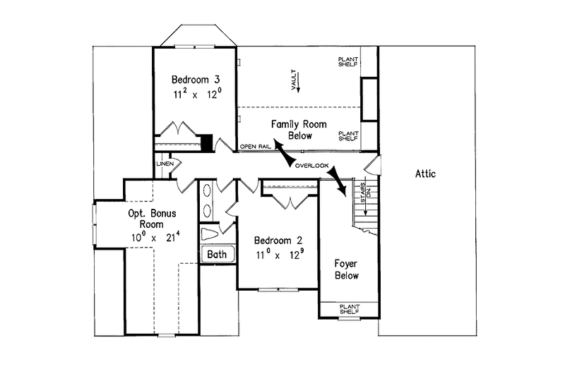 Home Plan - Floor Plan - Upper Floor for Country House Plan #927-507 - 3 bed, 2.5 bath