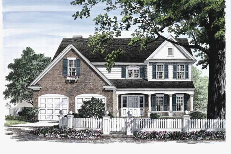 Home Plan - Country Exterior - Front Elevation Plan #137-302
