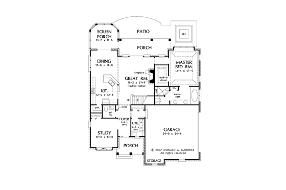 Floor Plan - Main Floor for Traditional House Plan #929-842 - 3 bed, 2.5 bath