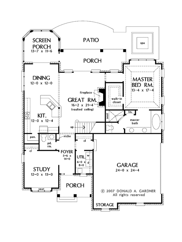 House Plan Design - Traditional Floor Plan - Main Floor Plan #929-842