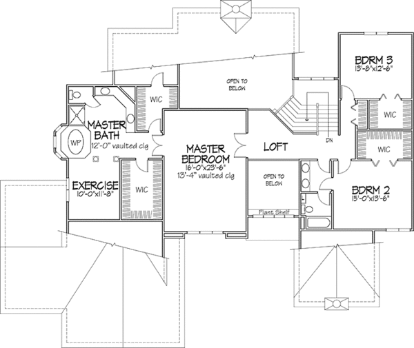 Home Plan - Contemporary Floor Plan - Upper Floor Plan #320-1112